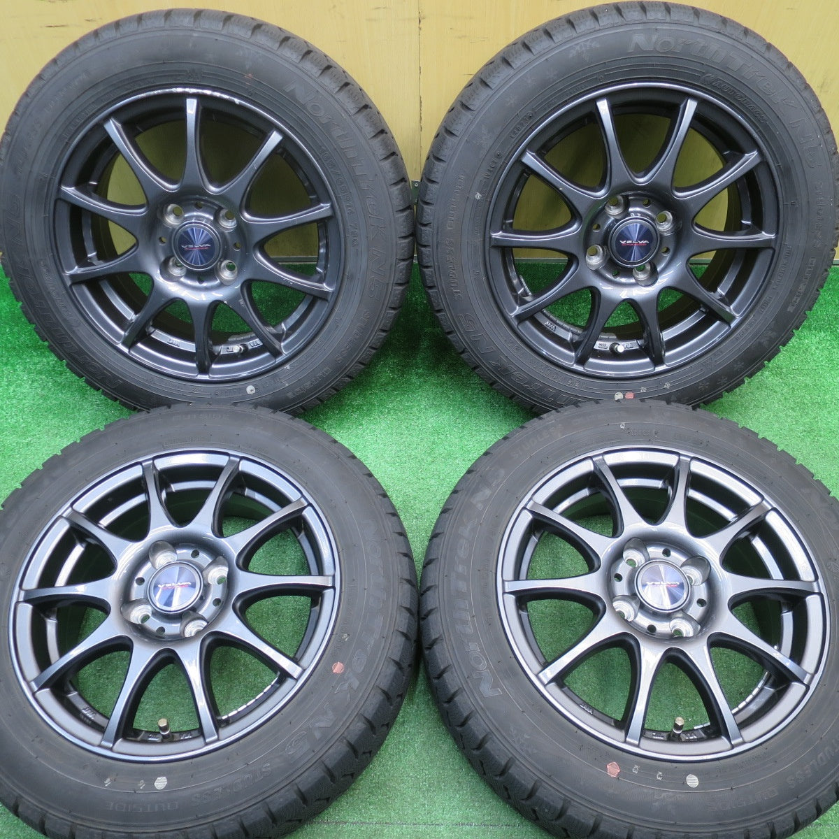 バリ溝！23年！8.5分★スタッドレス 165/65R14 オートバックス ノーストレック N5 VELVA CHARGE ヴェルヴァ 14インチ PCD100/4H★5111110NJス