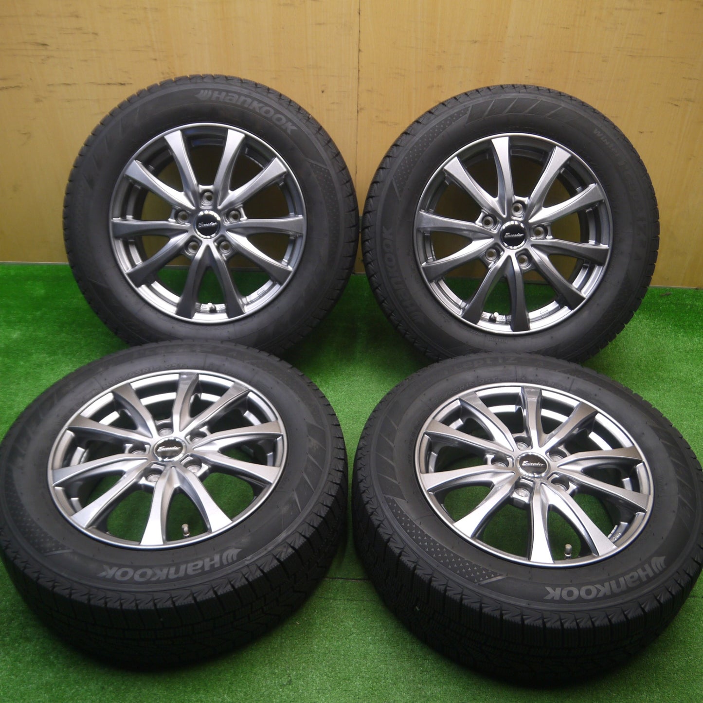 [送料無料] バリ溝！22年！キレイ！ほぼ10分★スタッドレス 195/65R15 ハンコック ウインター アイセプト IZ2A Exceeder エクシーダー 15インチ PCD114.3/5H★4102909Hス