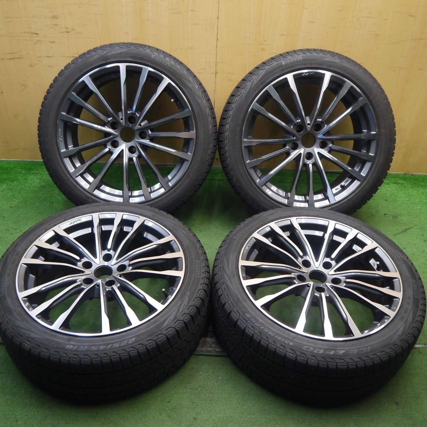 4本価格！22年★BMW 等 MAK BAVIERA FF 225/45R18 スタッドレス ピレリ アイスゼロ アシンメトリコ バビエラ 18インチ PCD112/5H★5091603Hス