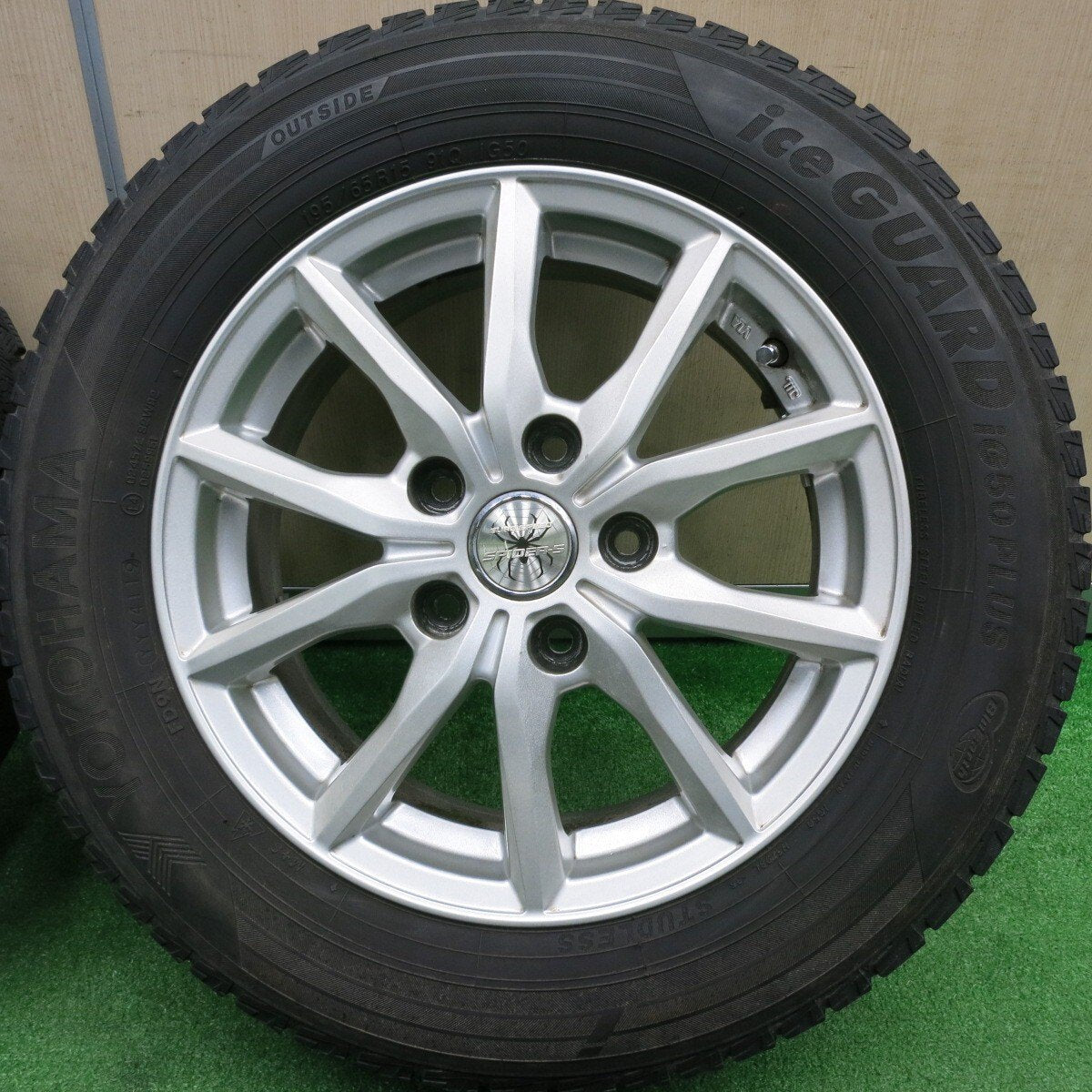 4本価格★スタッドレス 195/65R15 ヨコハマ アイスガード iG50 プラス EURO SPEED SPIDER-S 15インチ PCD114.3/5H★4120506TNス