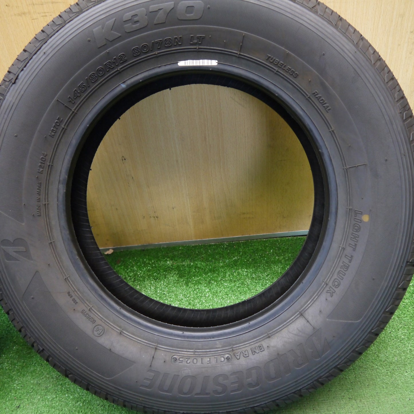 未使用！25年！2本★145/80R12 80/78N ブリヂストン K370 タイヤ 12インチ 軽 トラック 軽 バン 等★6050817Hノタ