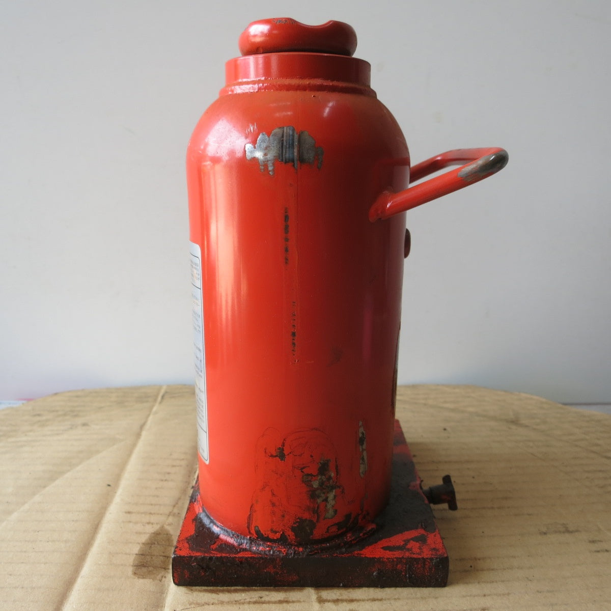 [送料無料] ◆マサダ 油圧 ジャッキ HP-15N 工具 15TON 15ton 15トン 15000kg 油圧式 オイル だるま ダルマ 車載 自動車 点検 整備 現状品⑨◆