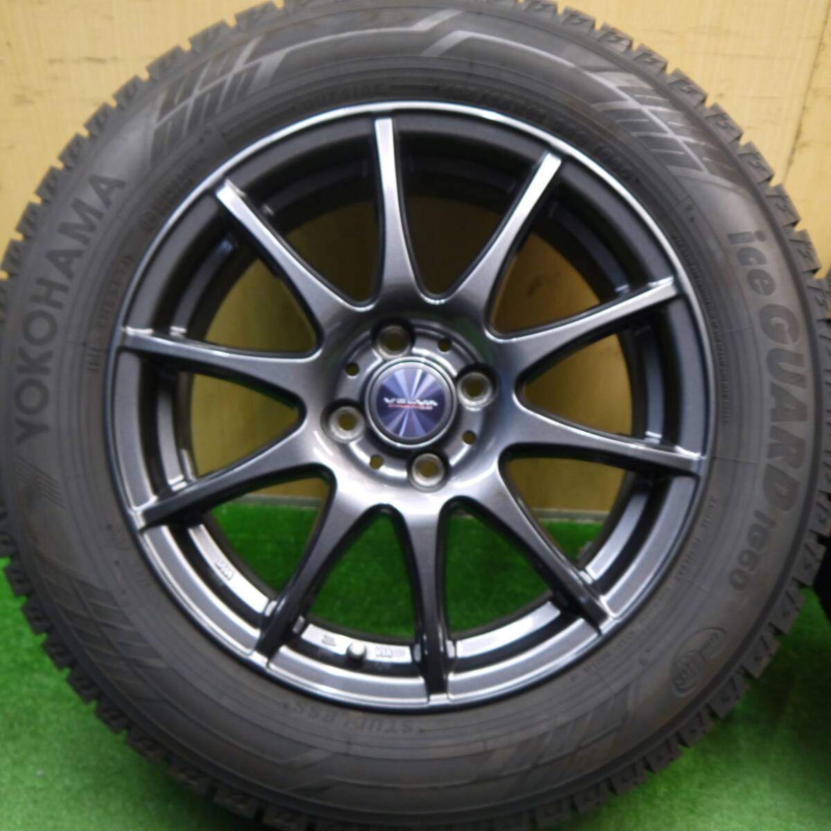 バリ溝！21年！キレイ！9.5分★スタッドレス 195/65R16 ヨコハマ アイスガード iG60 VELVA CHARGE ヴェルヴァ 16インチ PCD100/4H★5040104Hス