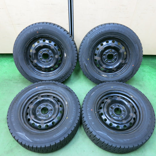 [送料無料] バリ溝！22年！ほぼ10分★ホンダ ステップワゴン 純正 スチール 205/65R15 スタッドレス ダンロップ ウインターマックス WM02 15インチ PCD114.3/5H★5022801SYス