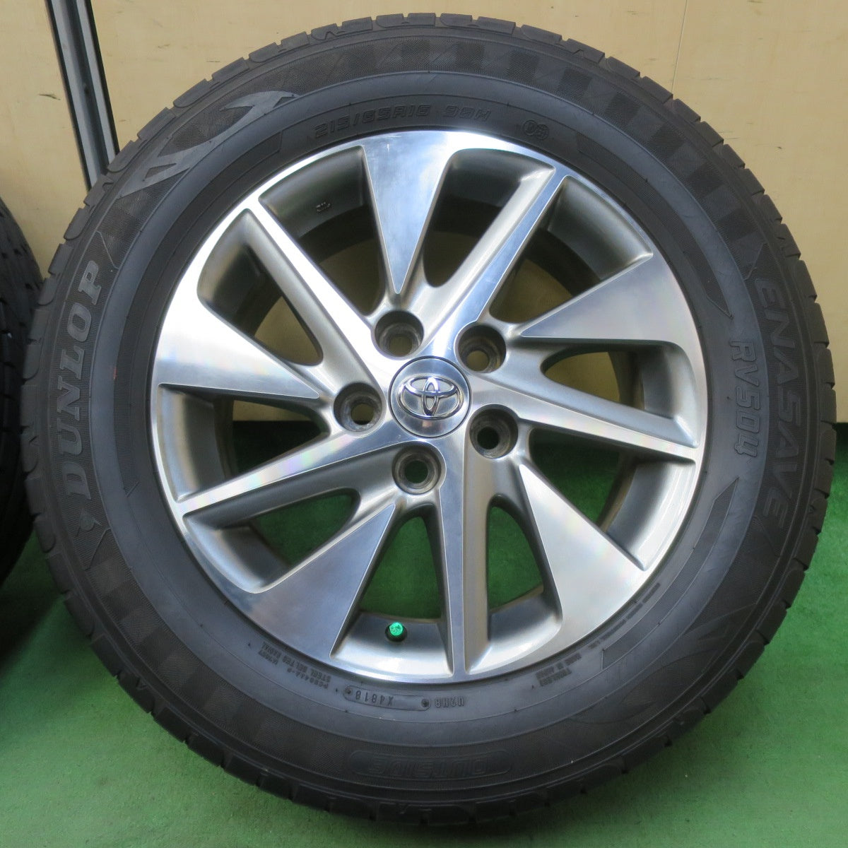 バリ溝！キレイ！9.5分★トヨタ 20系 アルファード ヴェルファイア 純正 215/65R16 ダンロップ エナセーブ RV504 16インチ PCD114.3/5H★5071704イノ