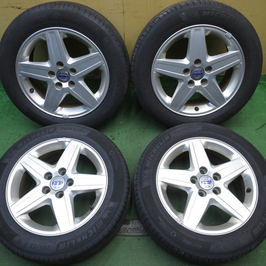 バリ溝！22年！キレイ！9分★ボルボ V50 S40 純正 205/55R16 ミシュラン プライマシー4 16インチ PCD108/5H★5082903NJノ