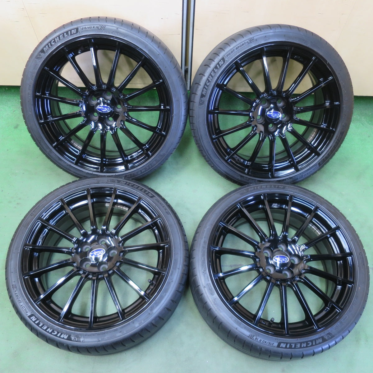 キレイ★スバル BRZ STi スポーツ 純正 ENKEI 215/40R18 ミシュラン パイロットスポーツ4 18インチ エンケイ PCD100/5H★6042504イノ