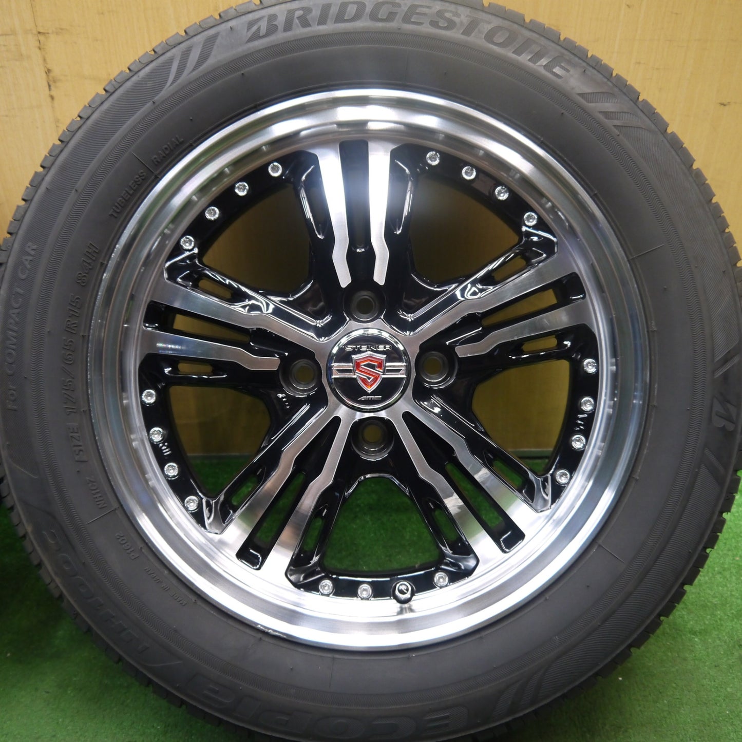 バリ溝！9分★STEINER LST AME 175/65R15 ブリヂストン エコピア NH100C 15インチ シュナイダー PCD100/4H★5072205Hノ