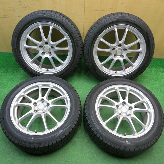バリ溝！24年！キレイ！9.5分以上★スタッドレス 225/50R18 ダンロップ ウインターマックス WM02 ECO FORME SE-10 エコフォルム 18インチ PCD114.3/5H★5112508HAス