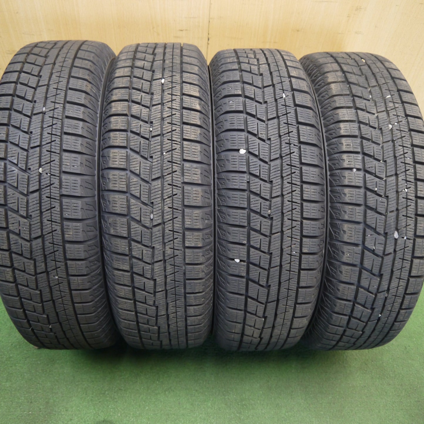 バリ溝！23年！9.5分◎スズキ ハスラー 純正 スチール 165/60R15 スタッドレス ヨコハマ アイスガード iG60 15インチ PCD100/4H◎6072801Hス