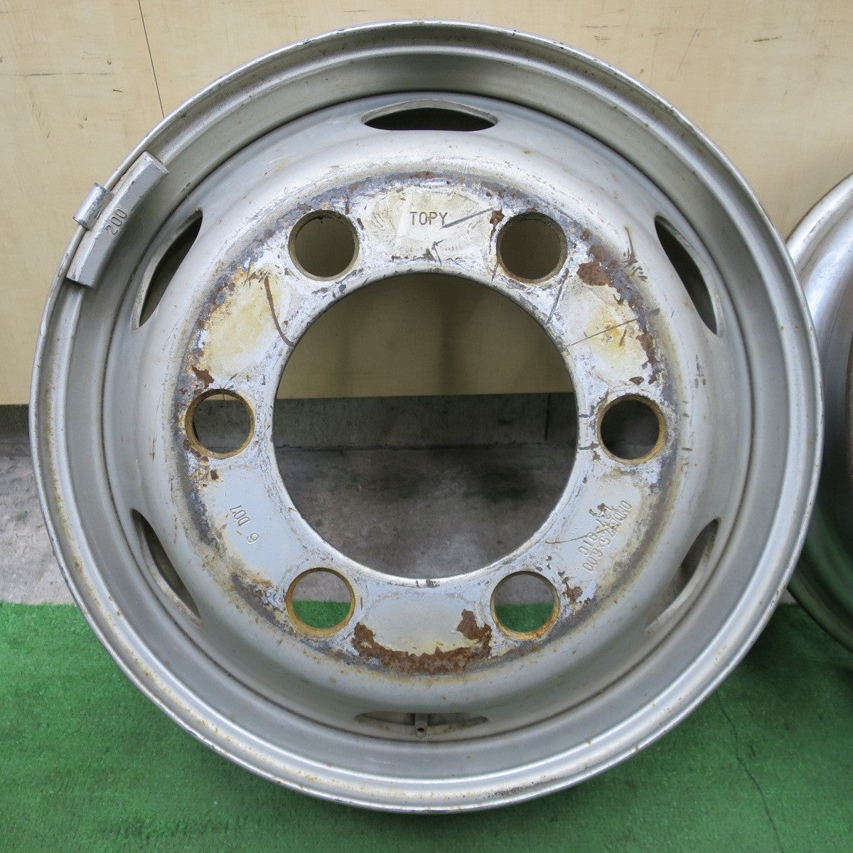 2本価格★トラック TOPY スチール ホイール 17.5インチ トピー 17.5×6.00 127-9TC PCD222.25/6H★6042402ナホ