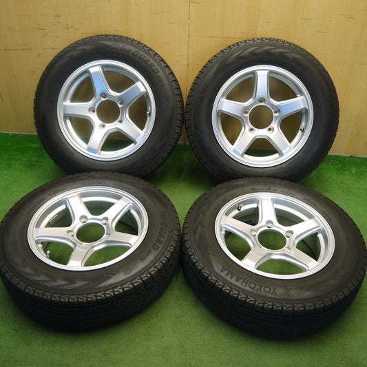 バリ溝！キレイ！9分★ジムニー 175/80R16 スタッドレス ヨコハマ アイスガード G075 社外 アルミ 16インチ PCD139.7/5H★6041503Hス