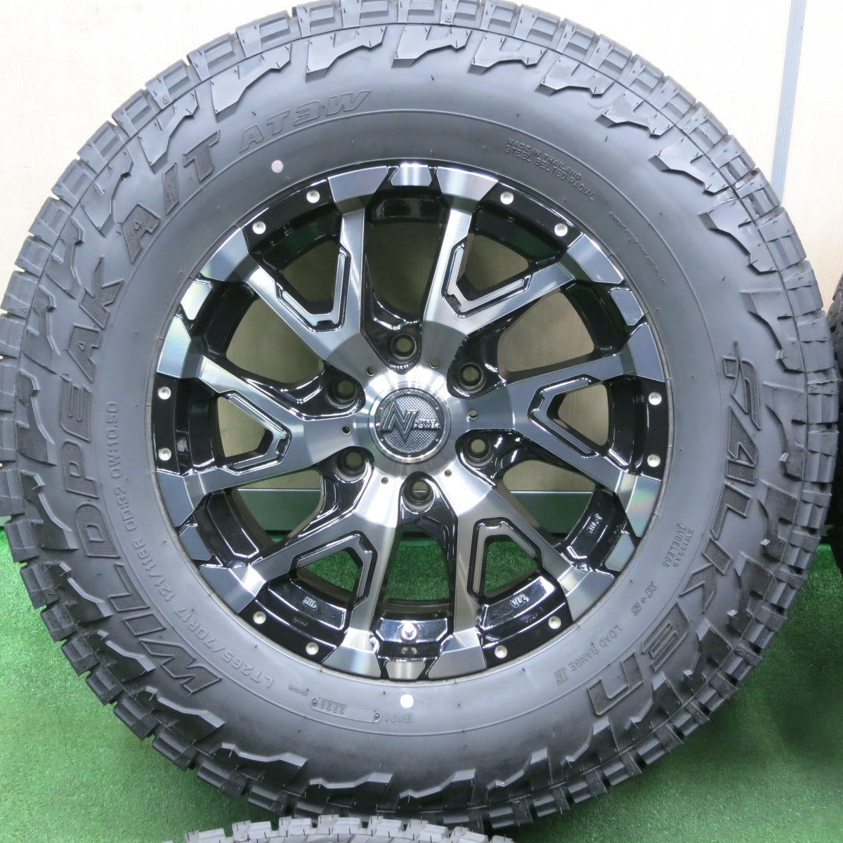 *送料無料* バリ溝！21年！キレイ！9分★NITRO POWER DERINGER 265/70R17 ファルケン WILDPEAK A/T AT3W ナイトロパワー PCD139.7/6H★4040601TNノ