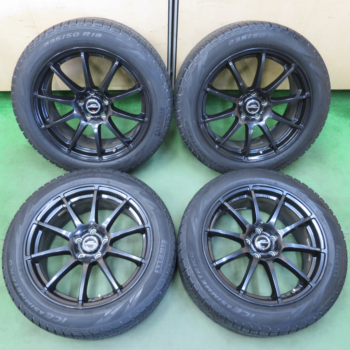 4本価格★スタッドレス 235/50R18 ピレリ アイスアシンメトリコ SCHNEIDER MiD シュナイダー 18インチ PCD114.3/5H★5110809イス