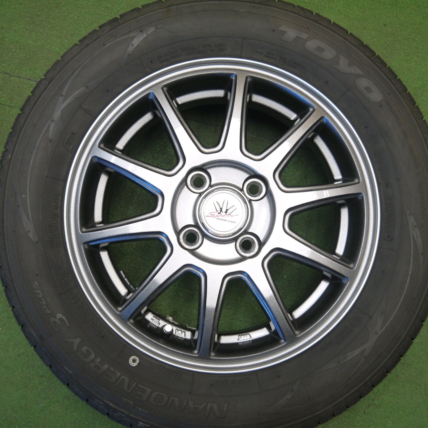 バリ溝！25年！キレイ！9.5分★LOXARNY SPORT SP10 165/70R14 トーヨー ナノエナジー3 プラス ロクサーニ 14インチ PCD100/4H★6021307Hノ
