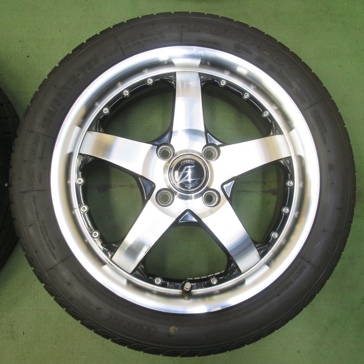 バリ溝！25年！キレイ！8.5分◎165/55R15 アイリンク L-GRIP66 FIRENZE フィレンツェ 15インチ 軽サイズ PCD100/4H◎6083110イノ