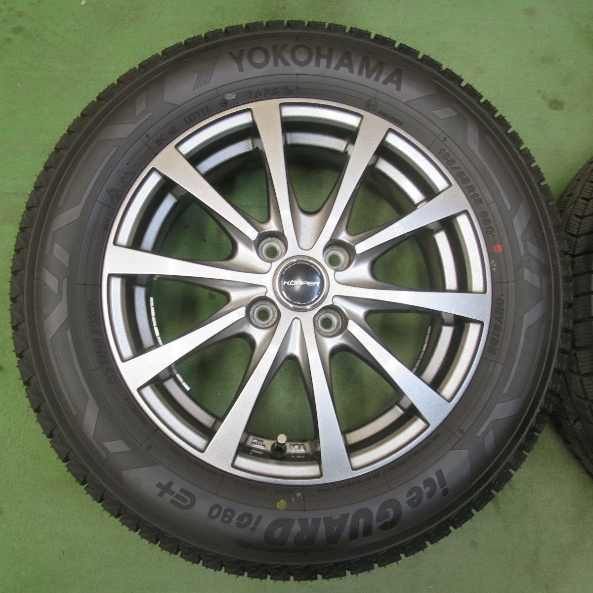 超バリ溝！25年！キレイ！ほぼ10分★スタッドレス 185/65R15 ヨコハマ アイスガード iG80 KORPER ケルパー 15インチ PCD100/4H★6031207イス