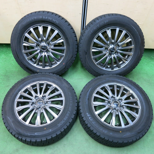 バリ溝！21年！キレイ！9.5分★スタッドレス 195/65R15 ダンロップ ウインターマックス WM02 SIBILLA NEXT W5 シビラ 15インチ PCD114.3/5H★4121805SYス