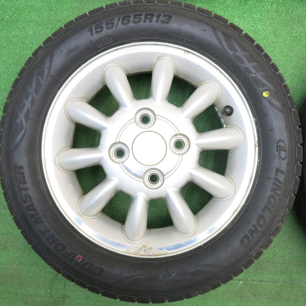 バリ溝！25年！9.5分★スズキ ラパン 純正 155/65R13 リンロン COMFORT MASTER コンフォートマスター 13インチ PCD100/4H★6022802HAノ