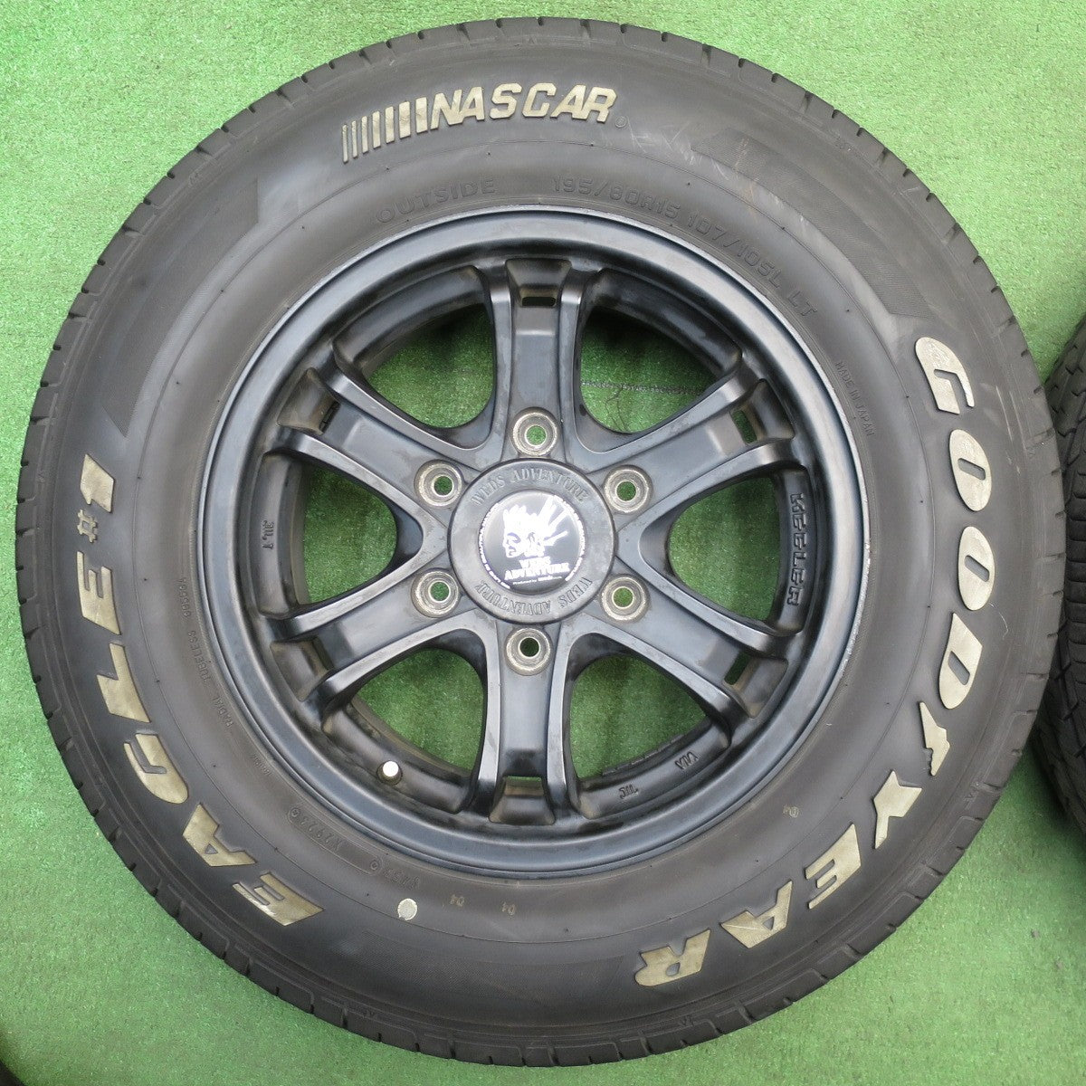 バリ溝！25年！9.5分★KEELER 195/80R15 トーヨー H30 グッドイヤー EAGLE #1 WEDS ADVENTURE 15インチ キーラー PCD139.7/6H★6020903NJノ