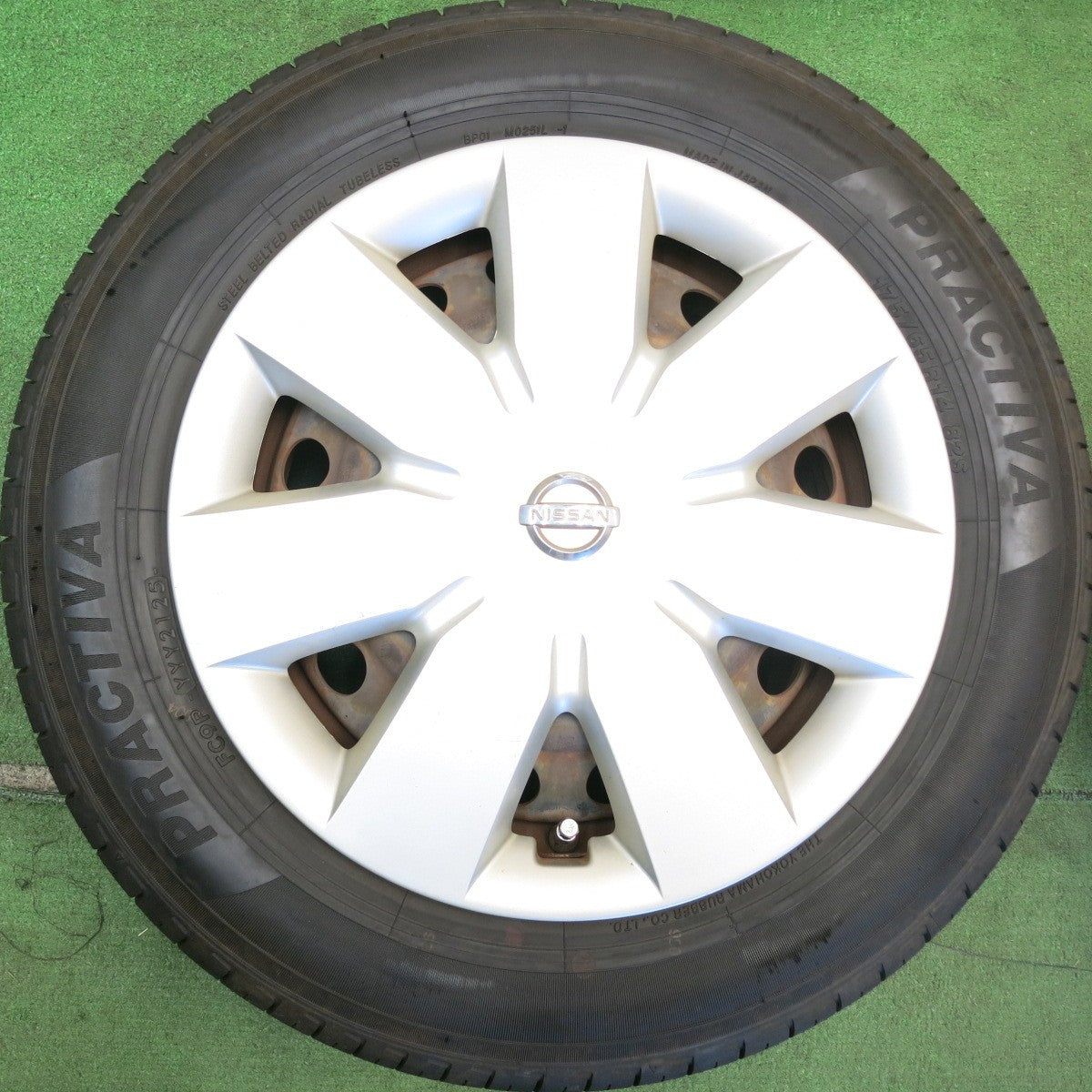ほぼ未使用！25年★日産 ノート 純正 スチール 175/65R14 プラクティバ ヨコハマ 14インチ PCD100/4H★6051702HAノ