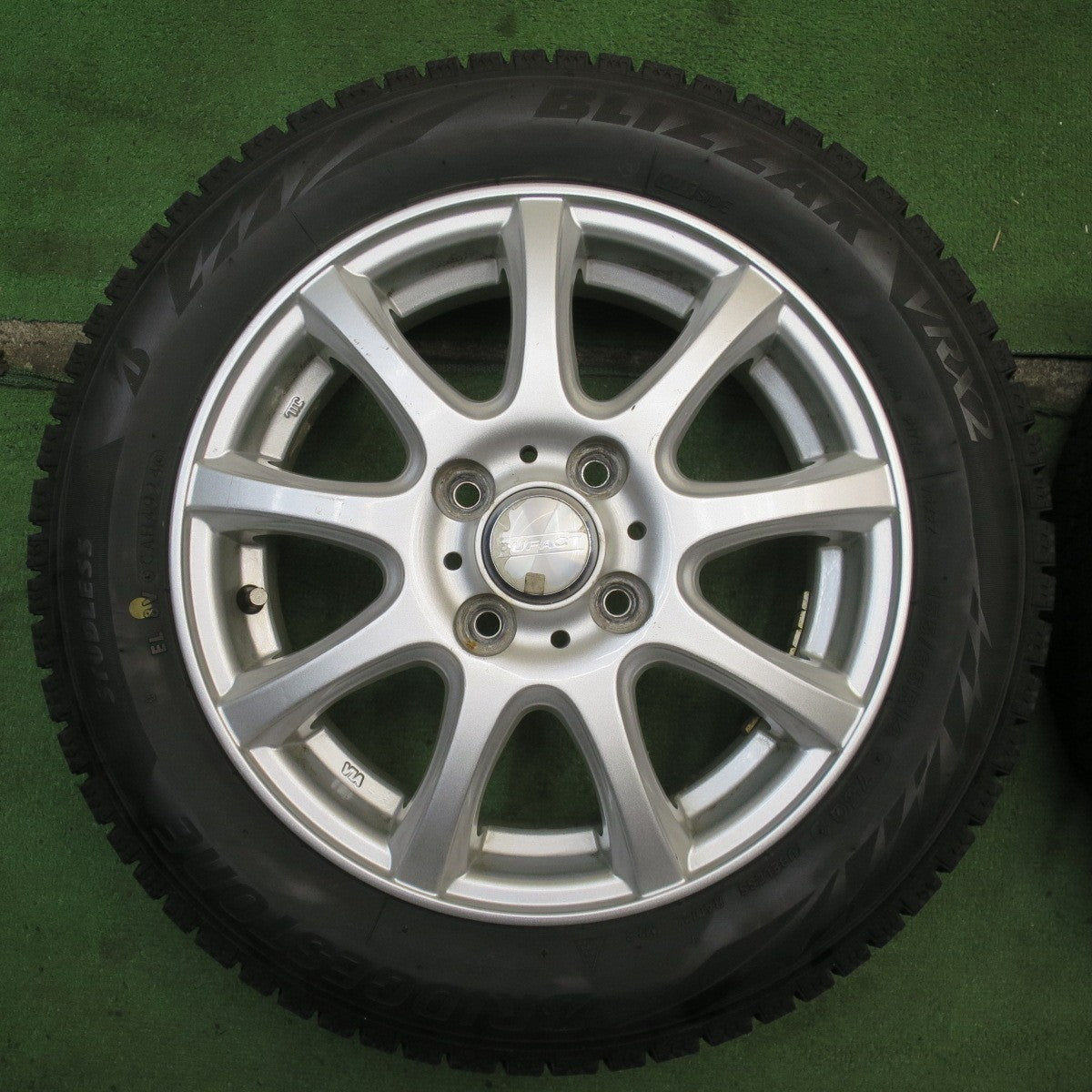バリ溝！24年！8.5分◎スタッドレス 155/65R14 ブリヂストン ブリザック VRX2 DUFACT デュファクト 14インチ PCD100/4H◎6072401NJス