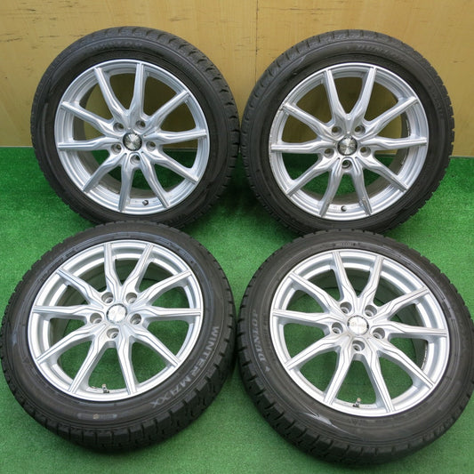 バリ溝！9.5分★スタッドレス 215/50R17 ダンロップ ウインターマックス WM02 B-win 社外 アルミ 17インチ PCD114.3/5H★5110612HAス