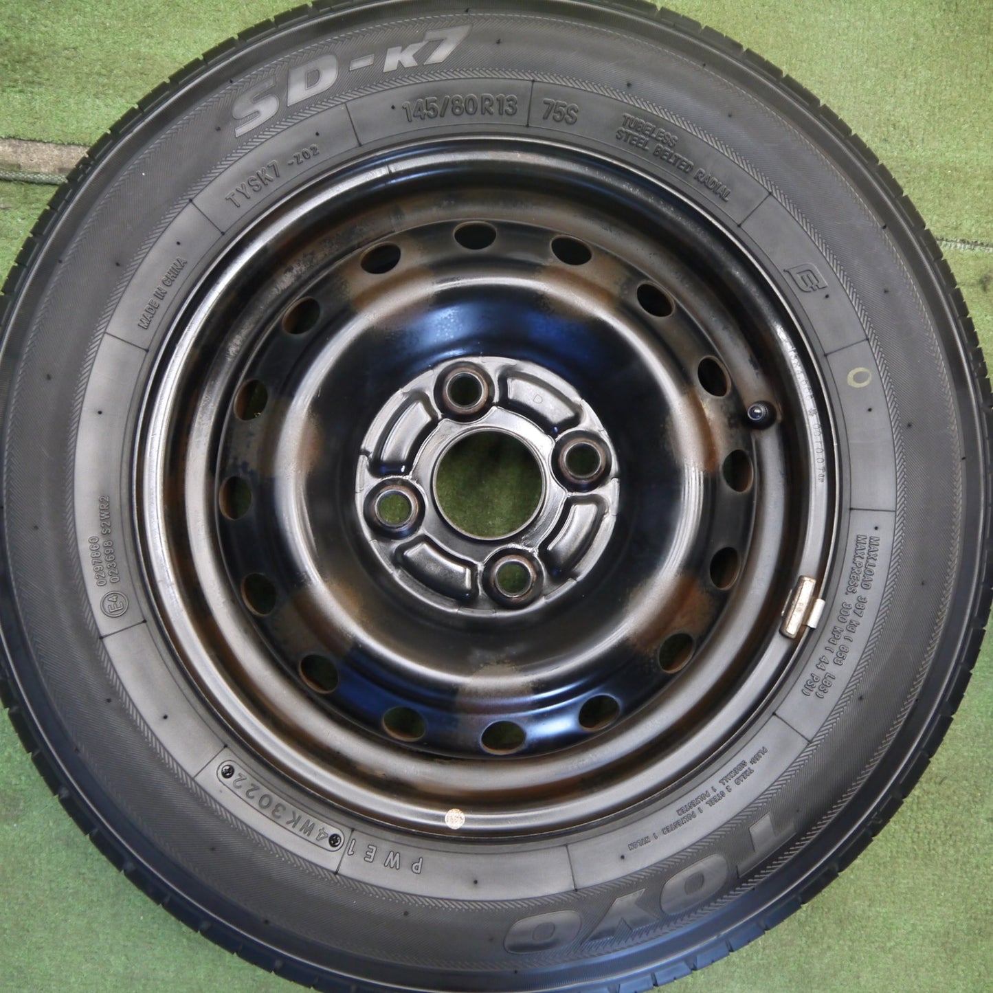 4本価格！22年★145/80R13 トーヨー SD-K7 スチール ホイール 13インチ PCD100/4H★6051904Hノ
