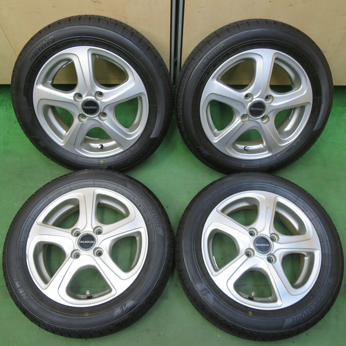 タイヤほぼ未使用！25年！キレイ★155/65R14 ブリヂストン NEWNO BALMINUM バルミナ 14インチ PCD100/4H★5071206イノ