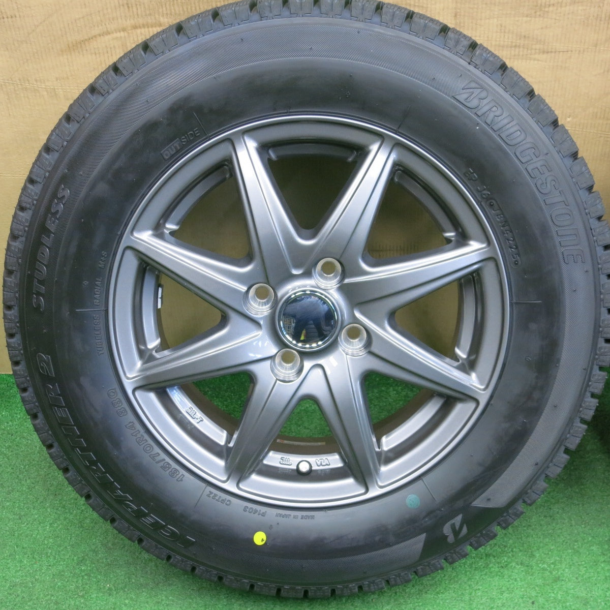 未使用！25年★スタッドレス 185/70R14 ブリヂストン アイスパートナー2 LAPORTA ラポルタ 14インチ PCD100/4H★6021804NKス