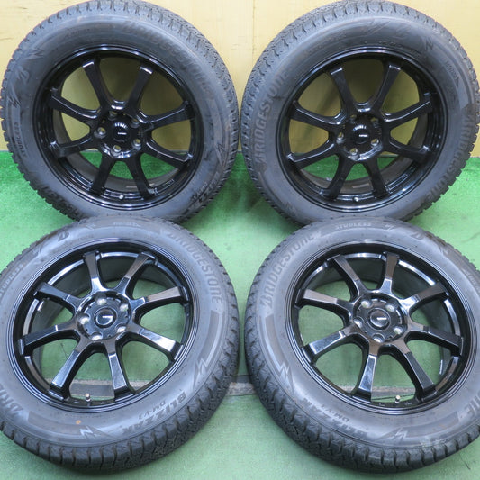 バリ溝！24年！キレイ！9.5分★G-SPEED スタッドレス 225/55R18 ブリヂストン ブリザック DM-V3 Gスピード 18インチ PCD114.3/5H★5092404NJス