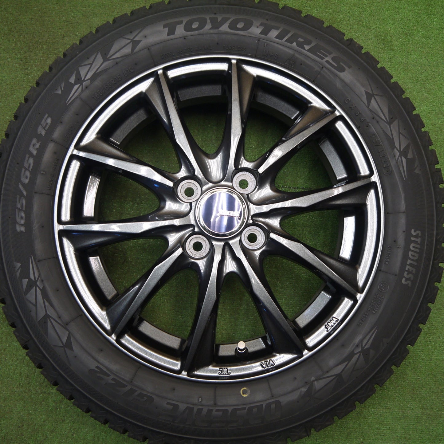タイヤほぼ未使用！23年！キレイ★スタッドレス 165/65R15 トーヨー オブザーブ GIZ2 D.O.S. DOS 15インチ 軽サイズ ハスラー 等 PCD100/4H★5040903Hス