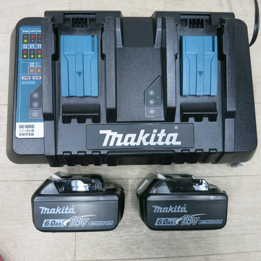 [送料無料] 美品!3点まとめ売り◆マキタ 7.2-18V用 急速 充電器 DC18RD / Li-ion リチウム イオン バッテリー 雪マーク BL1860B 2個 電動 工具◆