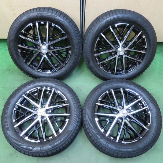 バリ溝！23年！キレイ！8.5分★スタッドレス 205/55R16 ブリヂストン ブリザック VRX2 SMACK ENKEI AME スマック エンケイ 16インチ PCD114.3/5H★5080402イス