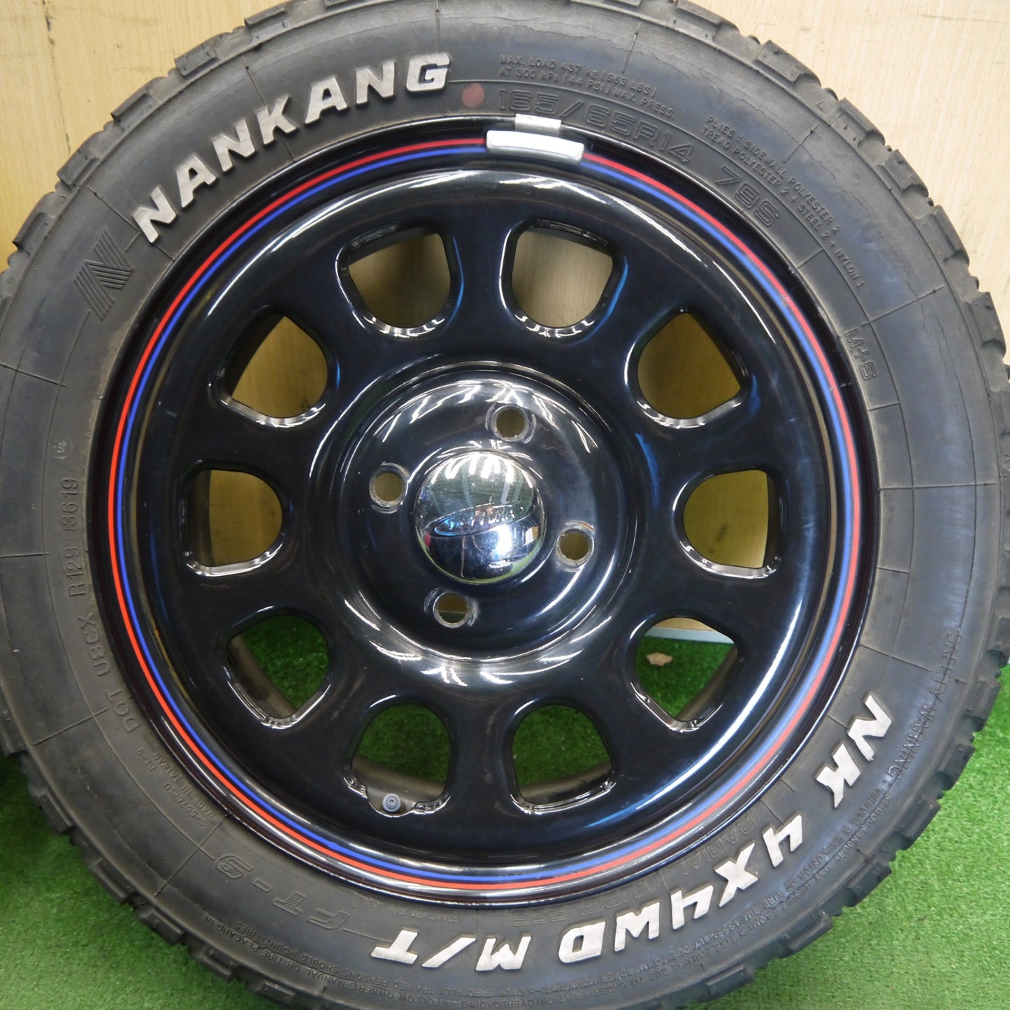キレイ★165/65R14 ナンカン NK 4X4WD M/T FT-9 DAYTONA デイトナ スチール 14インチ PCD100/4H★6060905Hノ