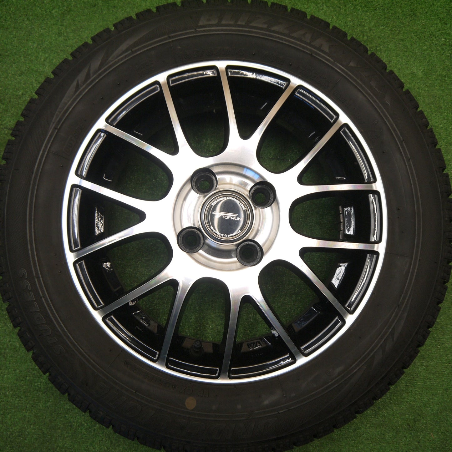 キレイ★スタッドレス 165/65R14 ブリヂストン ブリザック VRX TOPRUN トップラン 14インチ ソリオ ハスラー 等 PCD100/4H★5102905Hス
