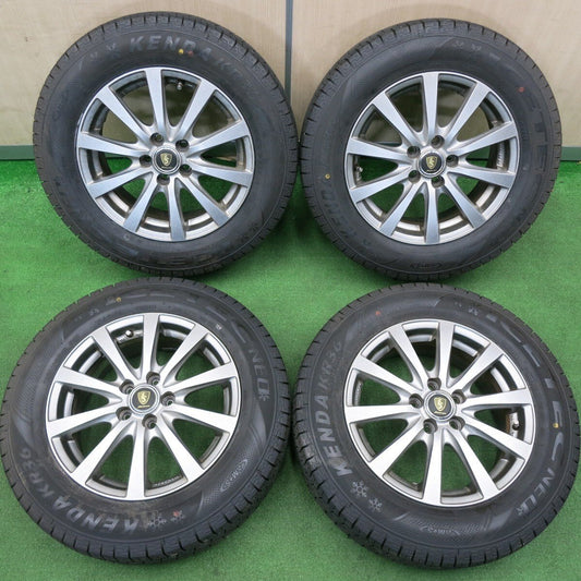 バリ溝！22年！9.5分以上★プリウス等 195/65R15 スタッドレス ケンダ KR36 アイステック ネオ MANARAY SPORT マナレイ 15インチ PCD100/5H★4121604TNス