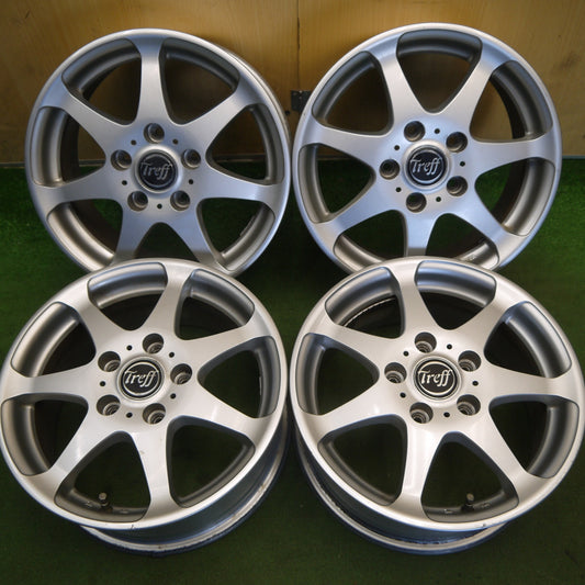 4本価格★Treff 社外 アルミ ホイール 15インチ 15×6.5JJ PCD114.3/5H★6072901Hホ