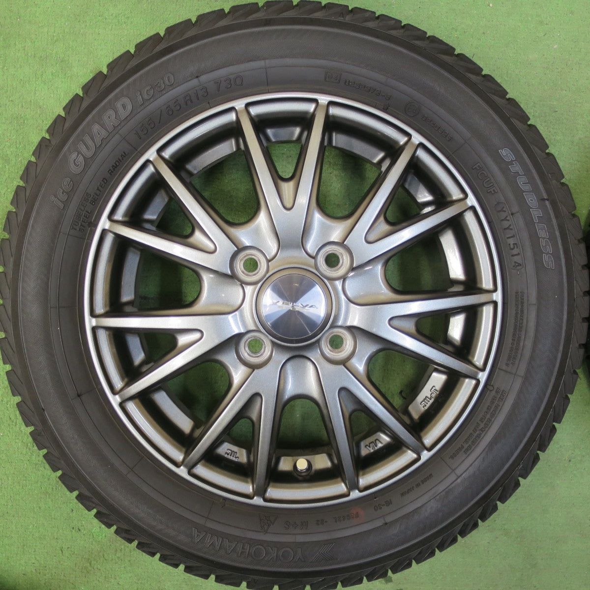 キレイ★スタッドレス 155/65R13 ヨコハマ アイスガード iG30 VELVA SPORT ヴェルヴァ 13インチ PCD100/4H★5053002TTス