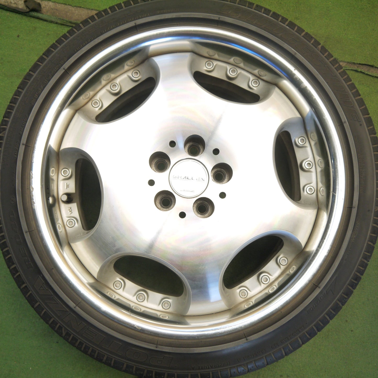 4本価格◎プリウス 86 BRZ 等 SHALLEN LX AME 215/45R17 ブリヂストン ポテンザ RE040 シャレン 17インチ PCD100/5H◎6071010Hノ