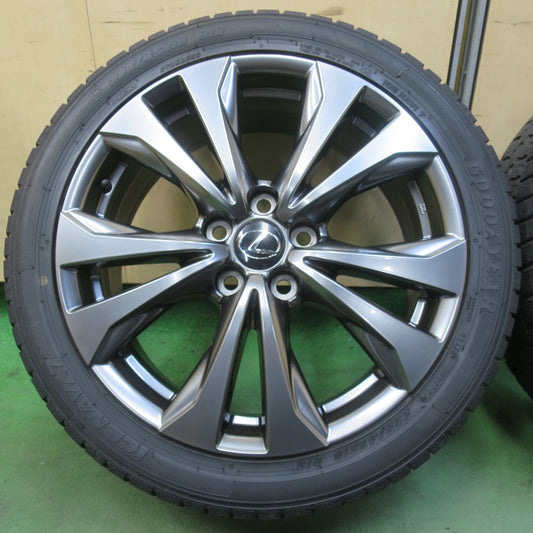 キレイ◎レクサス UX Fスポーツ 純正 225/45R18 スタッドレス グッドイヤー アイスナビ7 18インチ PCD114.3/5H◎6100602イス