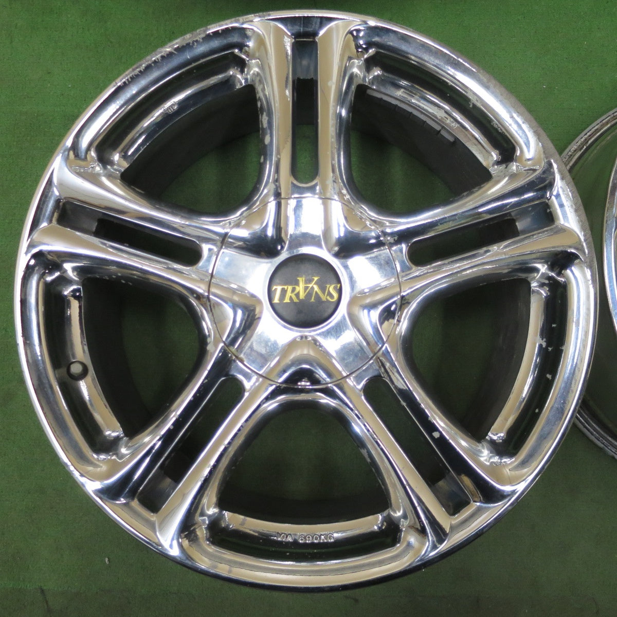 4本価格◎TRANS トランス 17インチ ホイール 17×7JJ PCD100 114.3/5H マルチ◎6090801NGホ