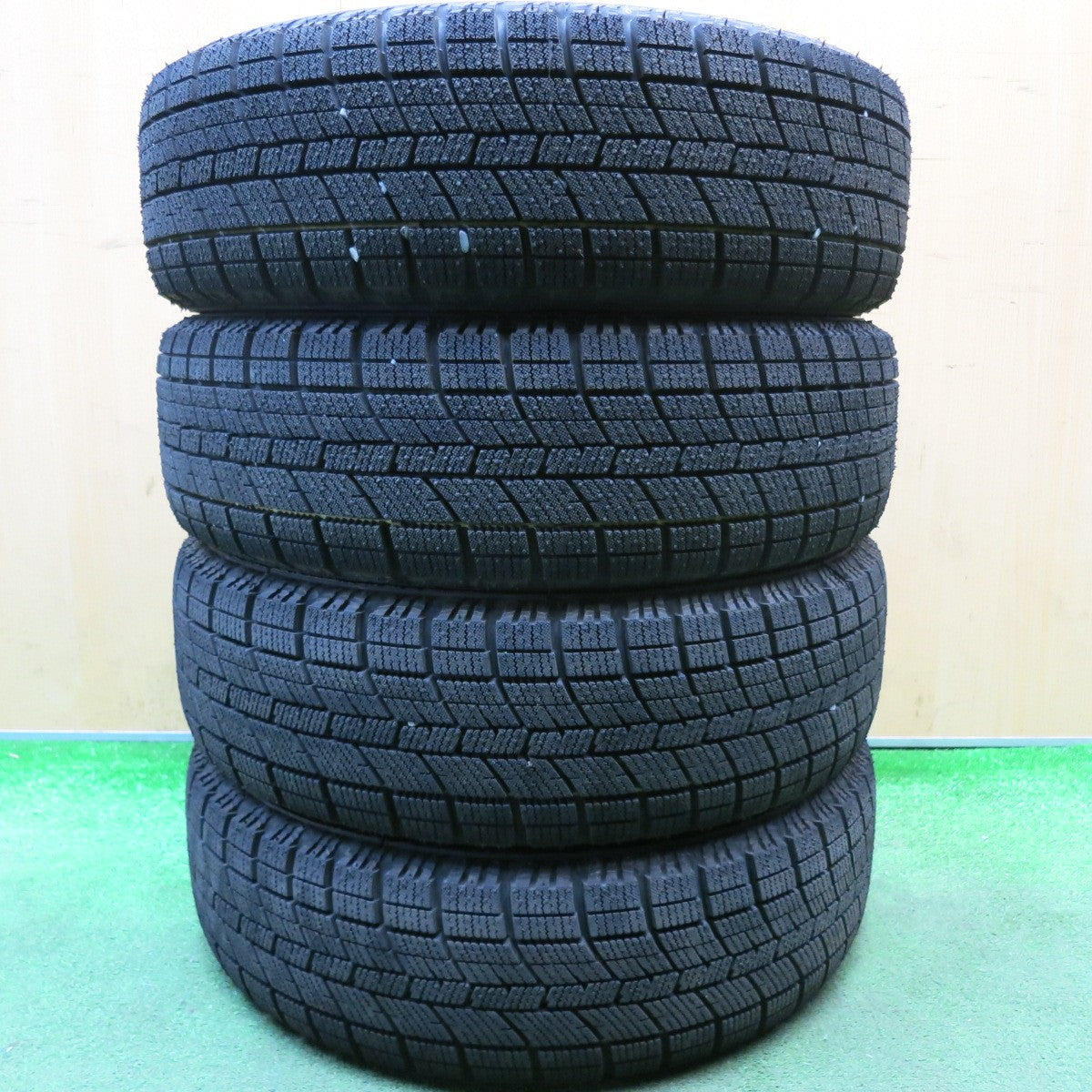 超バリ溝！25年！キレイ！ほぼ10分★スタッドレス 165/55R15 ナンカン アイス アクティバ AW-1 EMBELY エンベリー 15インチ 軽サイズ N-BOX タント 等 PCD100/4H★6031501HAス