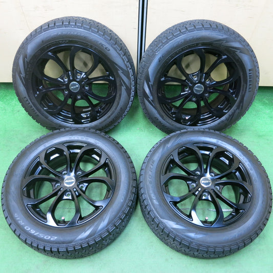 [送料無料] バリ溝！キレイ！9.5分★MINI ミニ 等 AGA Movius モビウス 205/60R16 スタッドレス ピレリ アイスアシンメトリコ 16インチ PCD120/5H★4111902SYス