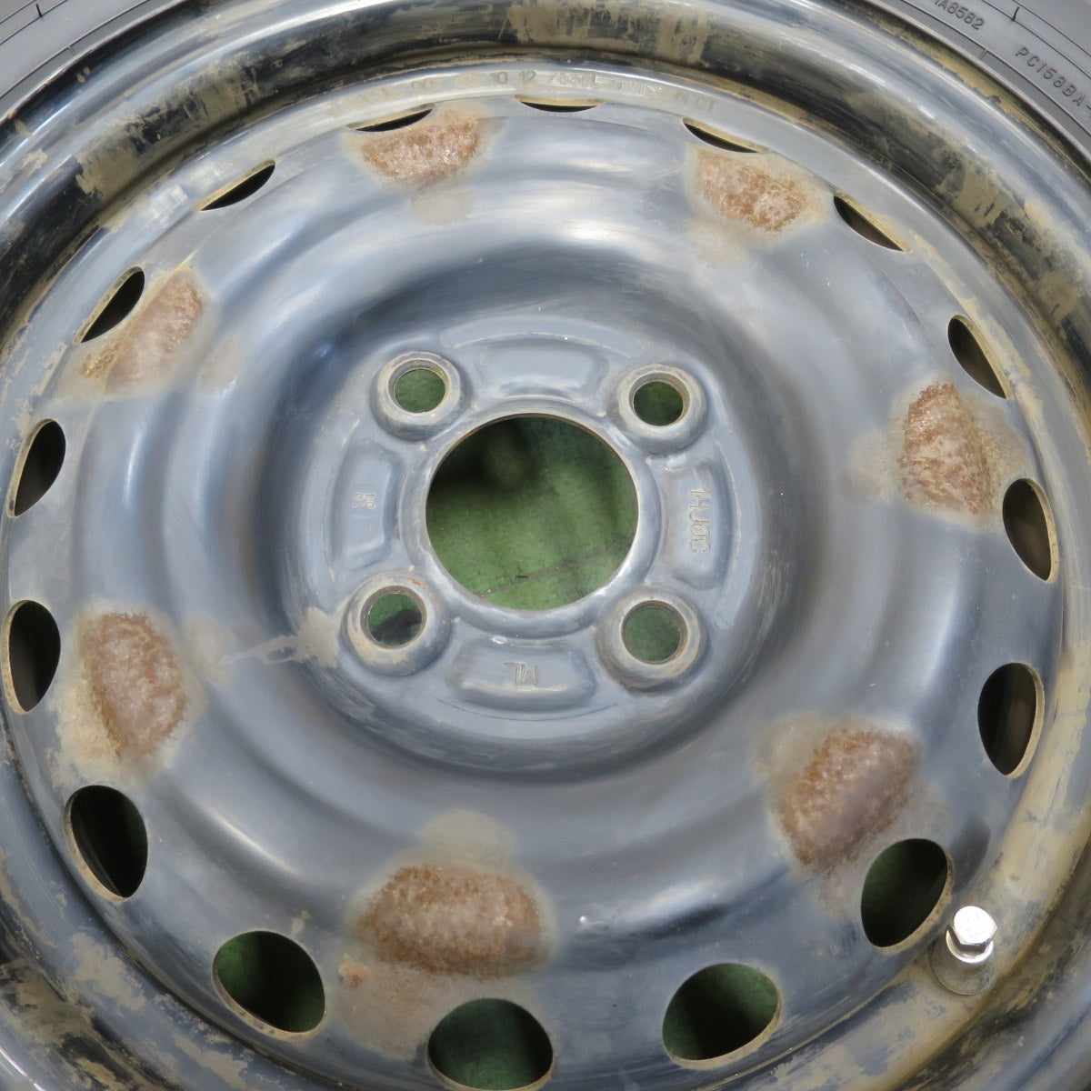 バリ溝！23年！8.5分★日産 K13 マーチ 純正 スチール 165/70R14 ECOFINE エコファイン 14インチ PCD100/4H★6052207イノ