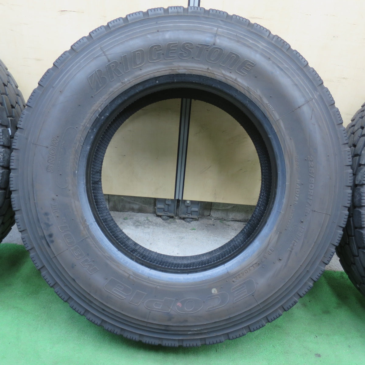バリ溝！26年！9.5分！6本◎トラック タイヤ 225/80R17.5 123/122L ブリヂストン エコピア M801 Ⅱ ミックス オールシーズン 17.5インチ◎6092902イスタ