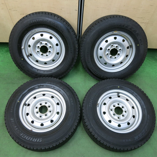 [送料無料] バリ溝！21年！キレイ！9.5分★スタッドレス 165R13 6PR ブリヂストン ブリザック VL1 スチール ホイール 13インチ PCD100 114.3/4H マルチ★4122510SYス