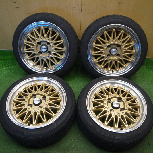 4本価格！23年★155/55R14 マックストレック MAXIMUS M1 STANCE MAGIC スタンス マジック 14インチ PCD100/4H★6021304Hノ
