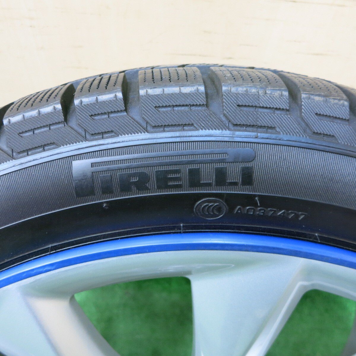 キレイ 1本★BMW F30 F31 3シリーズ 純正 225/45R18 スタッドレス ピレリ アイスアシンメトリコ プラス PCD120/5H★5030402ナス