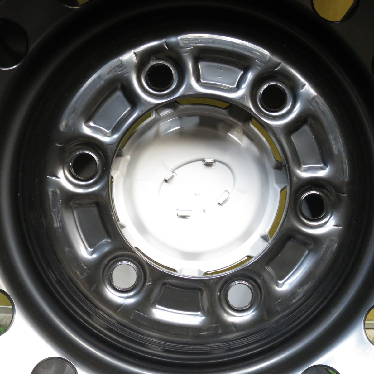 *送料無料* 新車外し★トヨタ 200系 ハイエース 純正 スチール 195/80R15 107/105L ダンロップ SP175N PCD139.7/6H★4040605クノ